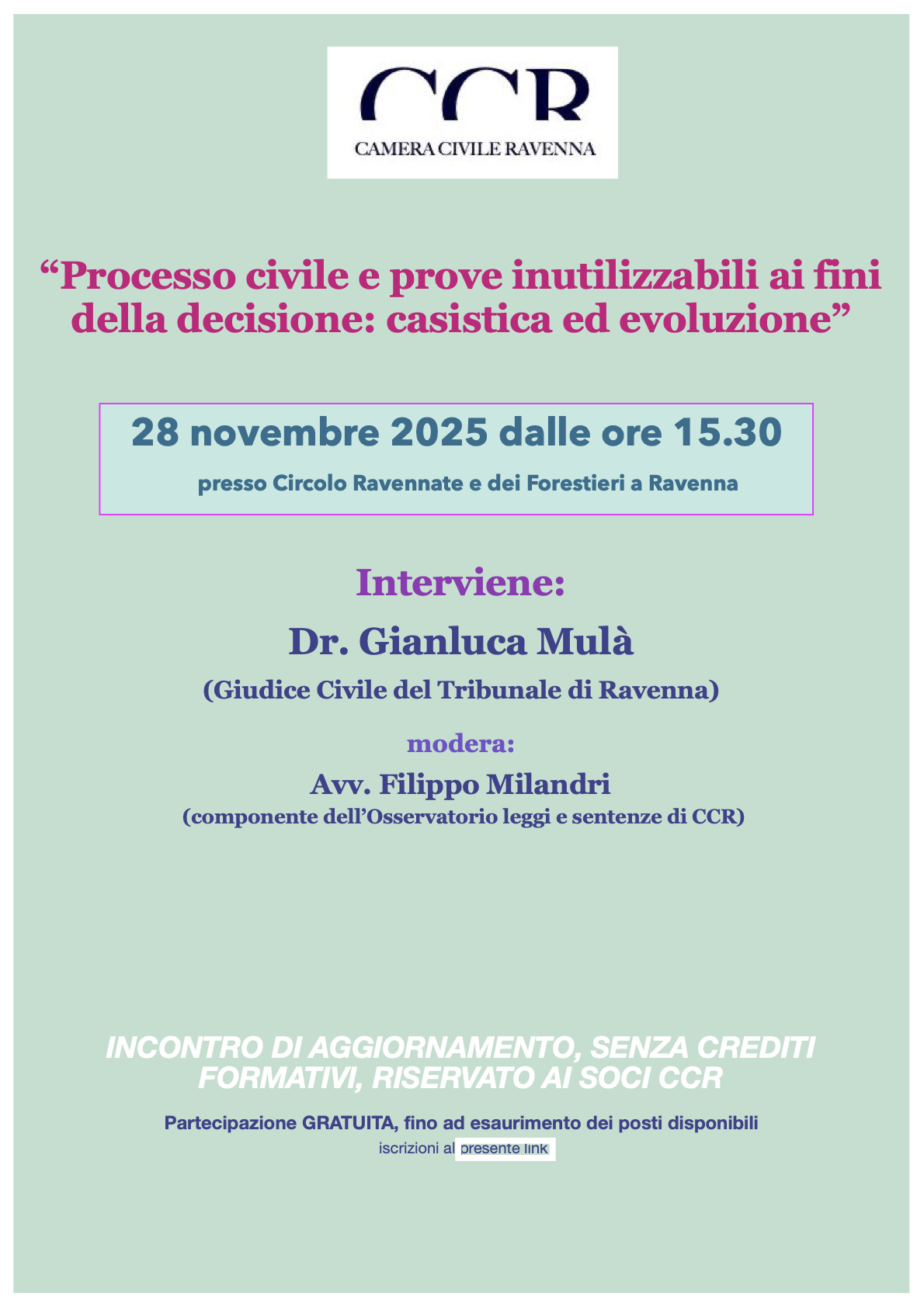 Iscrizioni al link https://forms.office.com/e/Fq7xacAZpe