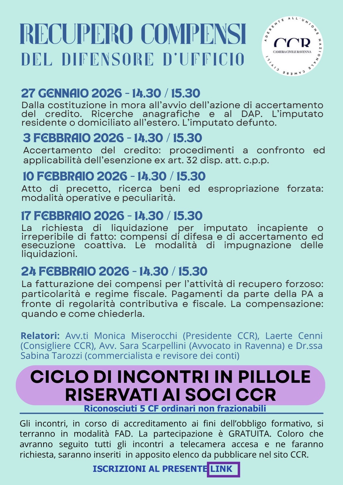 Iscrizioni al link https://tinyurl.com/37mcp24p