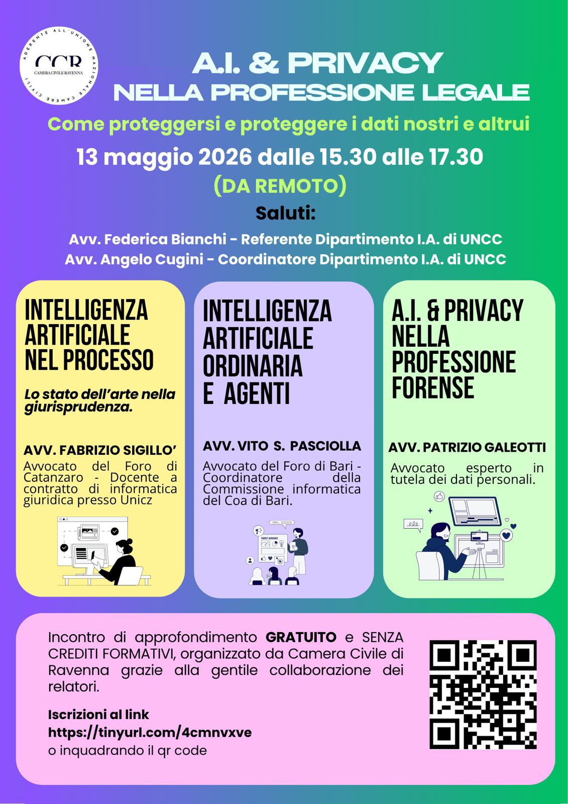 iscrizioni al link https://tinyurl.com/4cmnvxve